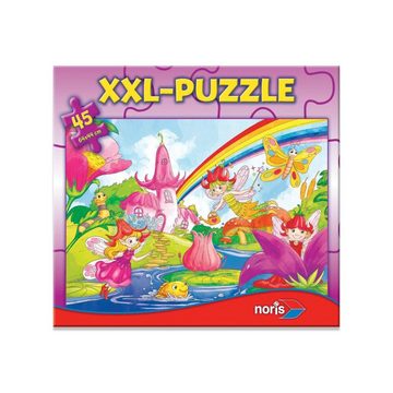 Noris Puzzle XXL Feenland 45 Teile ab 3 Jahren, 45 Puzzleteile