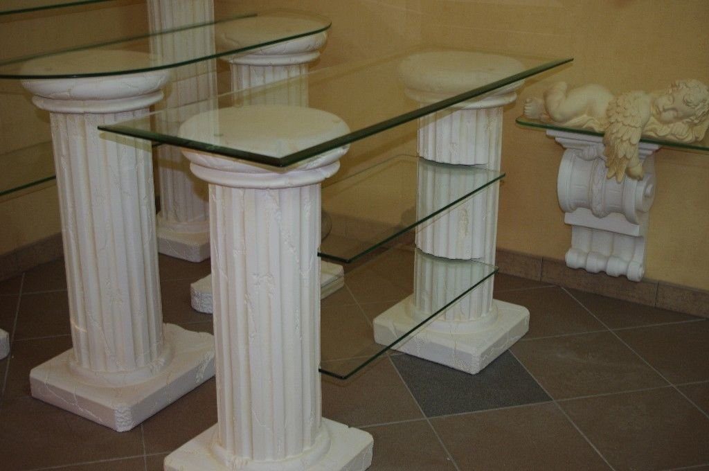 Antikes Wohndesign TV Regal Antik Hifi Phono Regal Säulen Mehrzweckregal Fernseh Ladenausstattung Rack