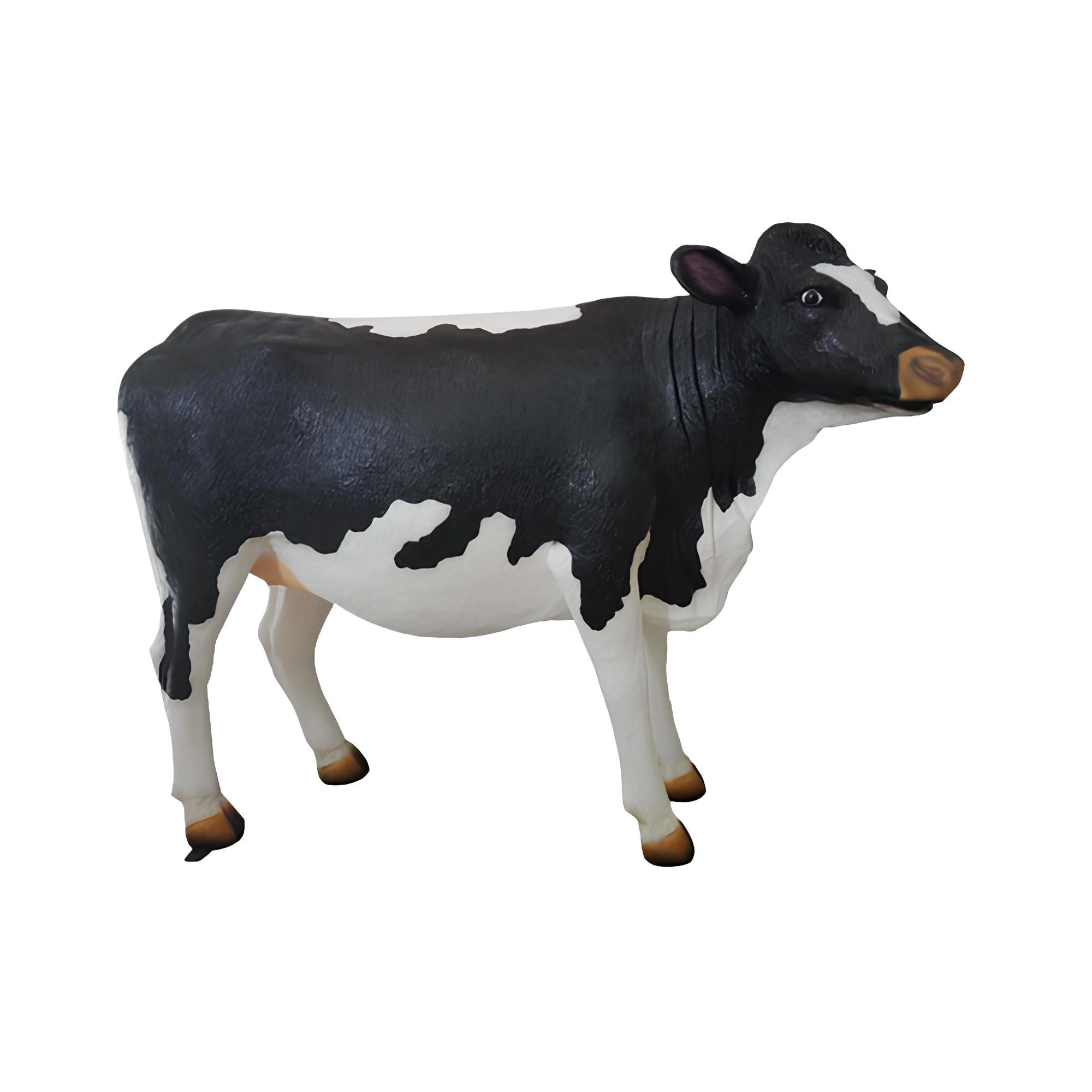 Dekofigur Lebensgroße Kuh-Statue aus Rind für Garten-Deko, Skulptur in 142cm