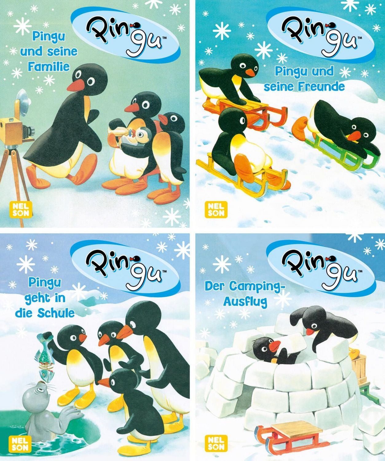 Nelson Mini-Bücher: 4er Pingu 1-4 / diverse