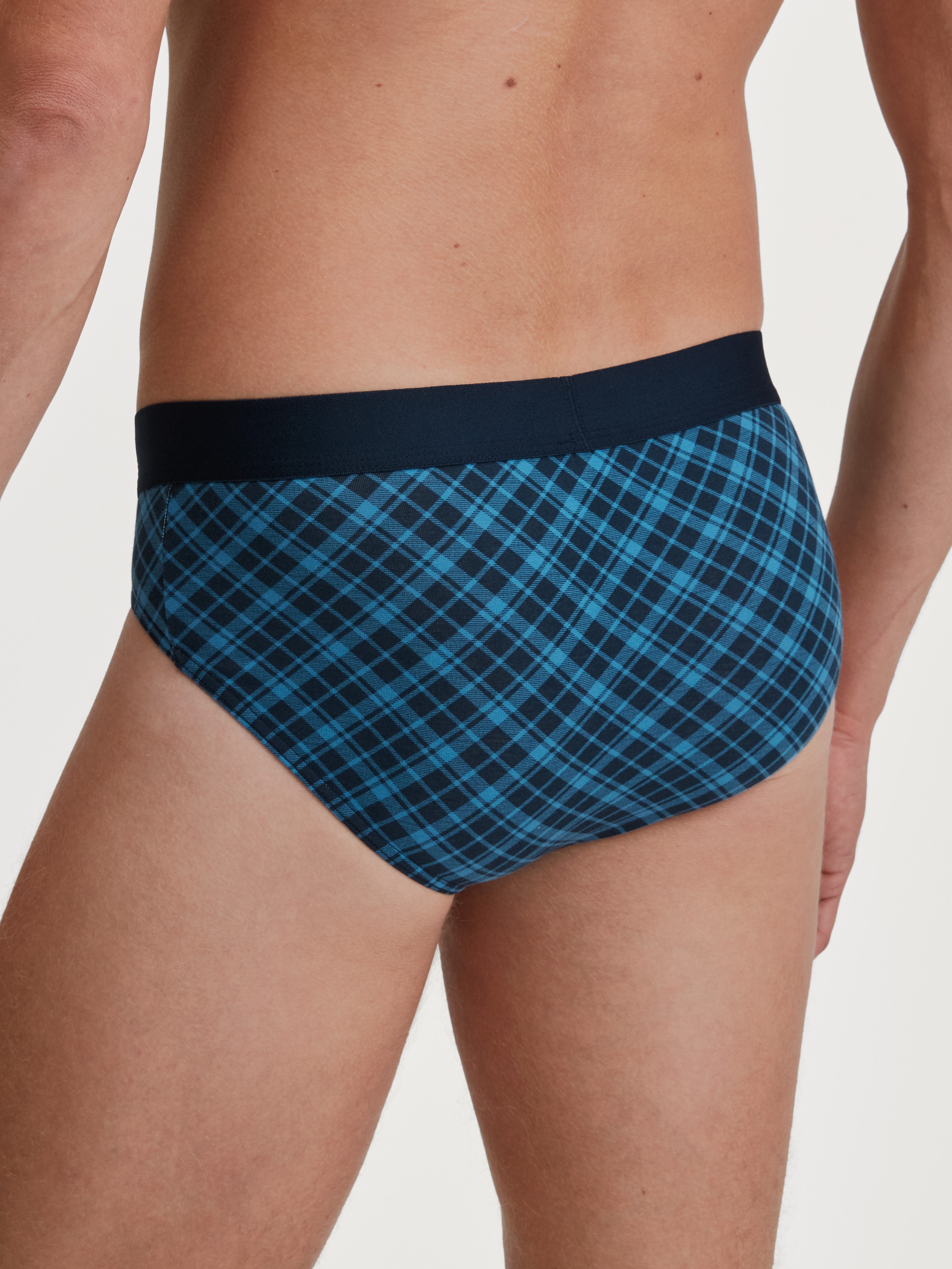 CALIDA Minislip Cotton Code Design breiter Bund, mit Druck, eng, kurz, mit Logo, Baumwollmix