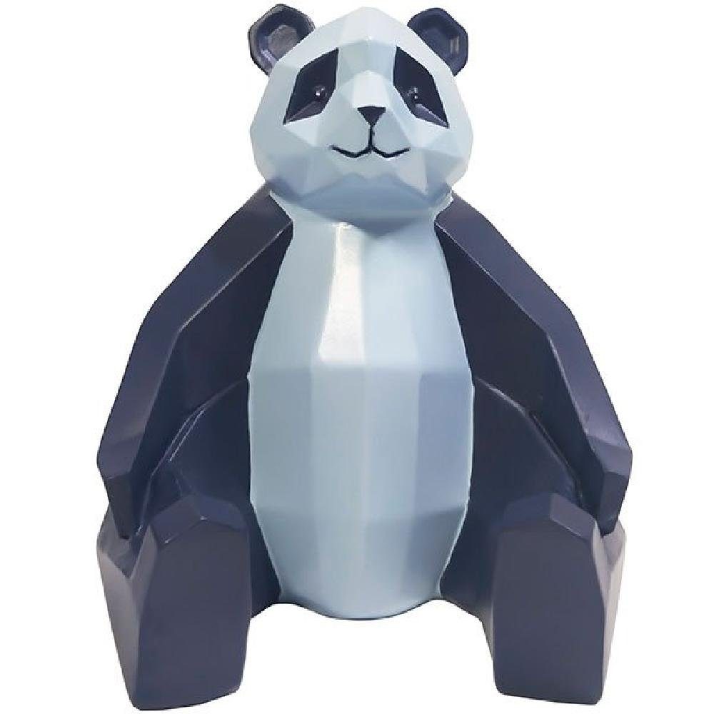Present Time Skulptur Statue Origami Panda Blau-Hellblau