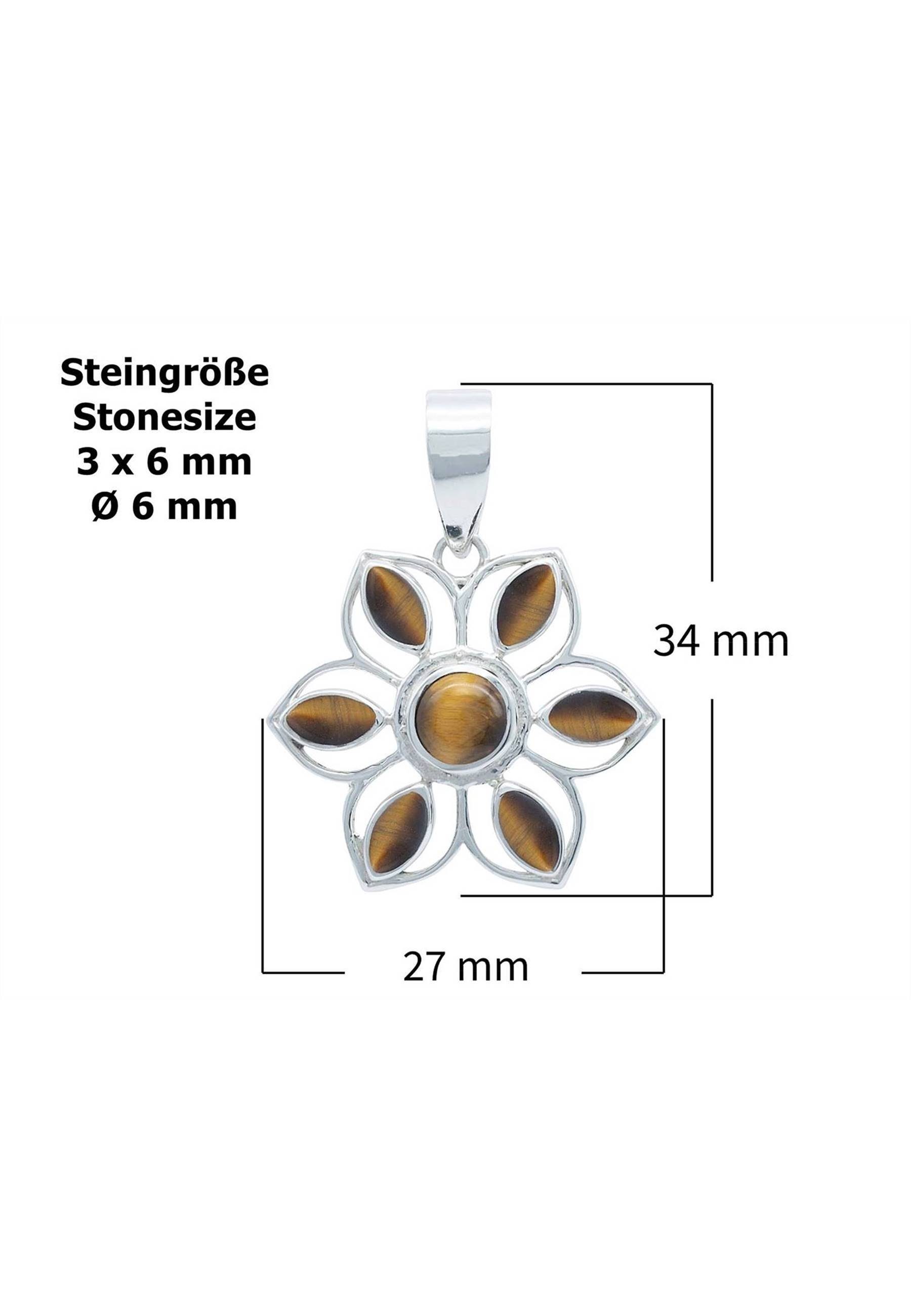 mit Kette mantraroma Anhänger SilbermitTigerauge 925er