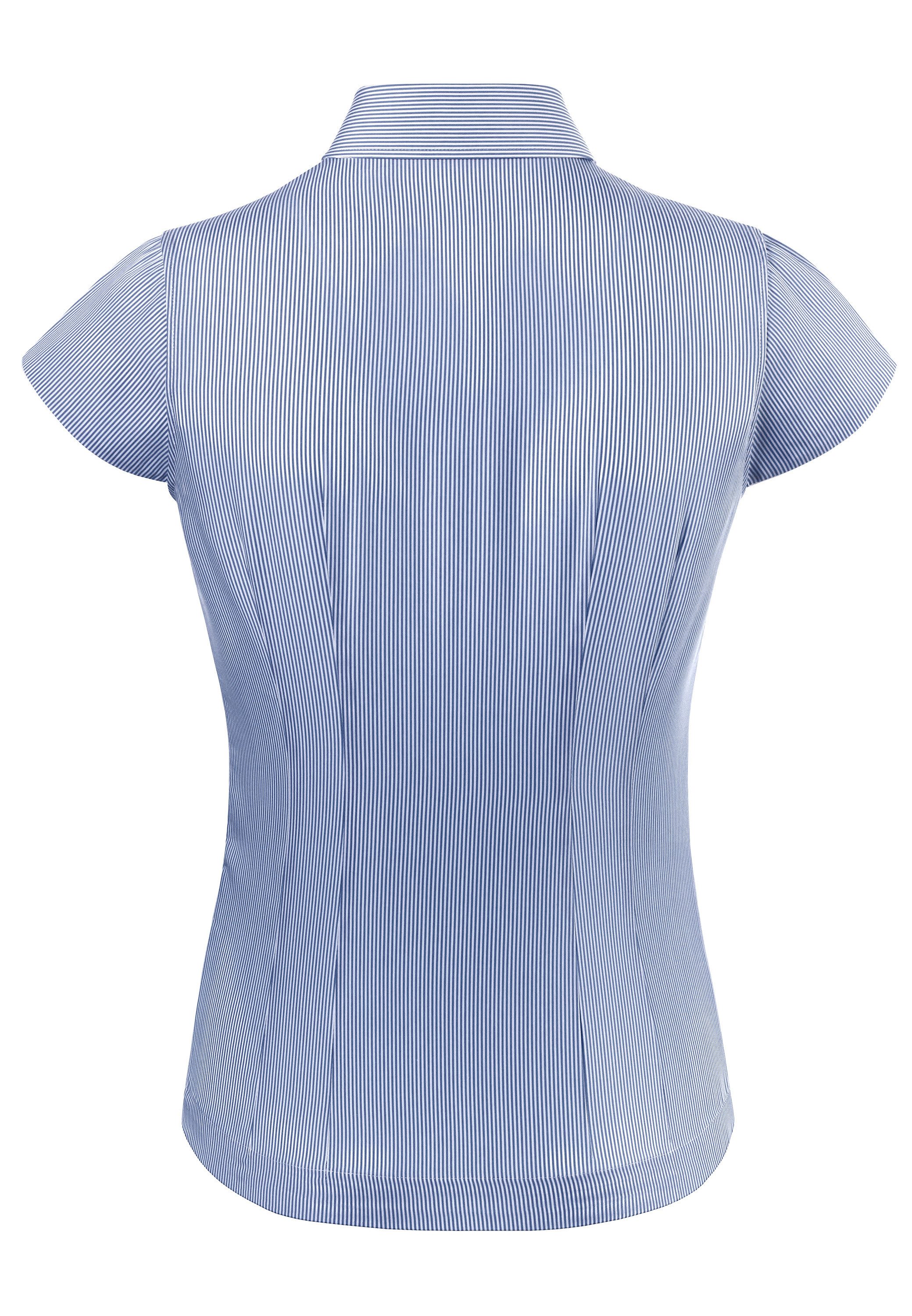 Vincenzo Boretti Klassische Bluse leicht tailliert Kurzarm