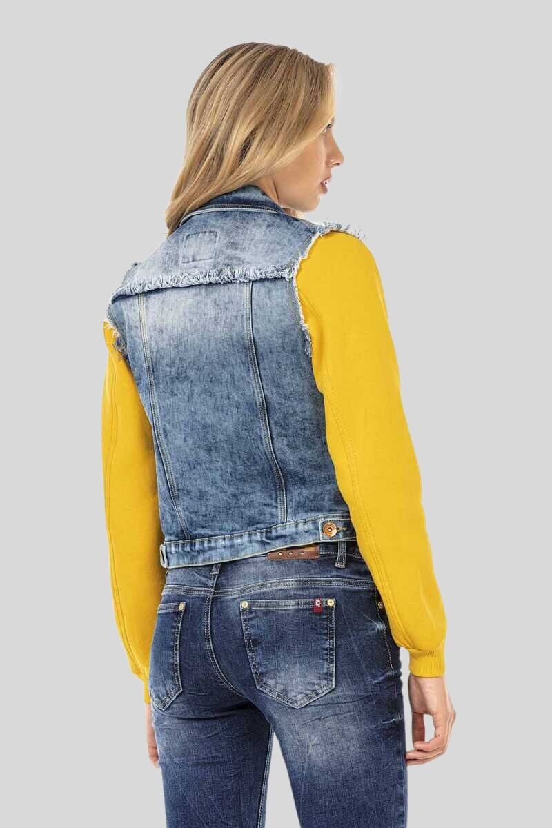 Cipo & Baxx Jeansjacke Jacken mit Sweat-Ärmeln