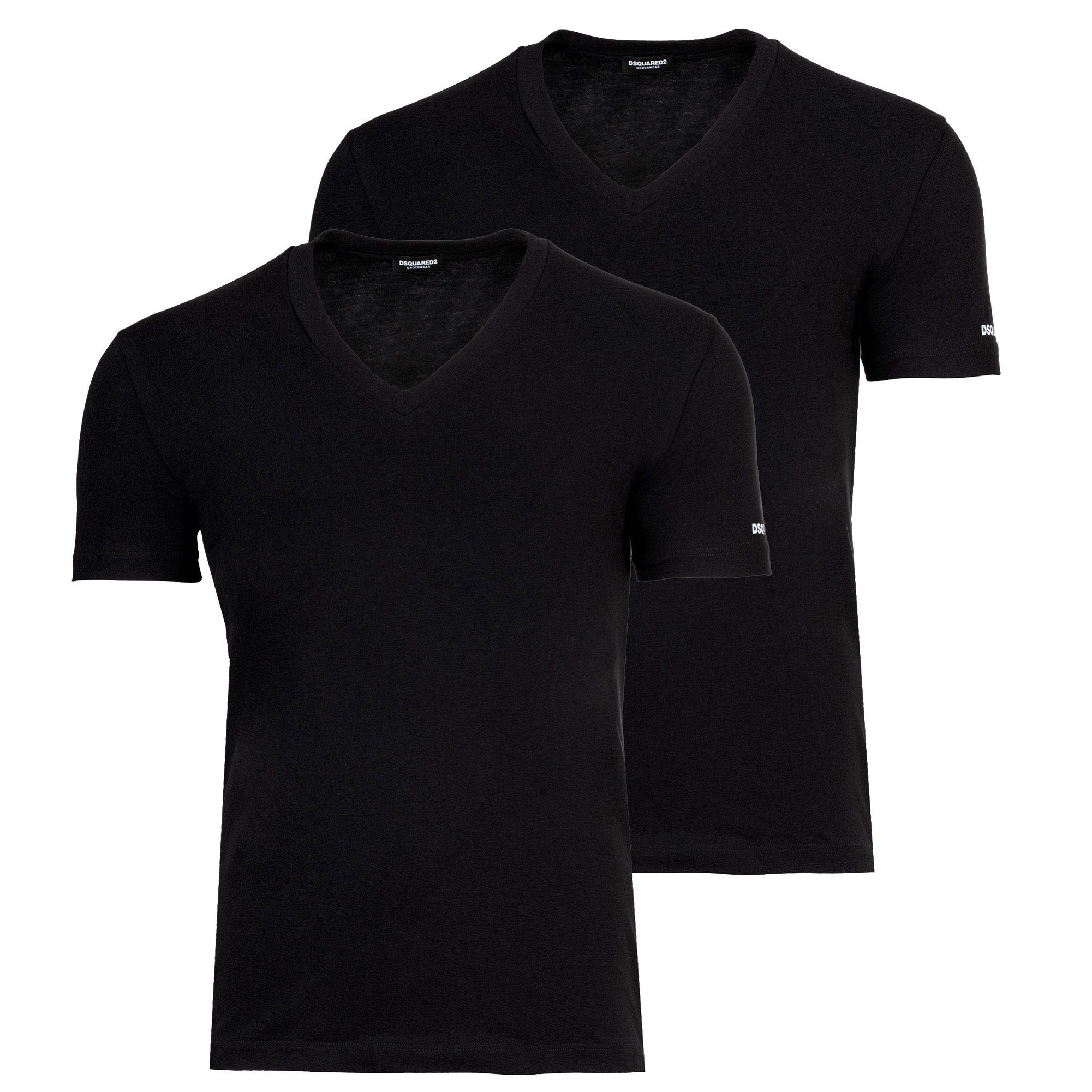 Dsquared2 T-Shirt Herren T-Shirt 2er Pack Baumwolle (Packung, 2er Pack)