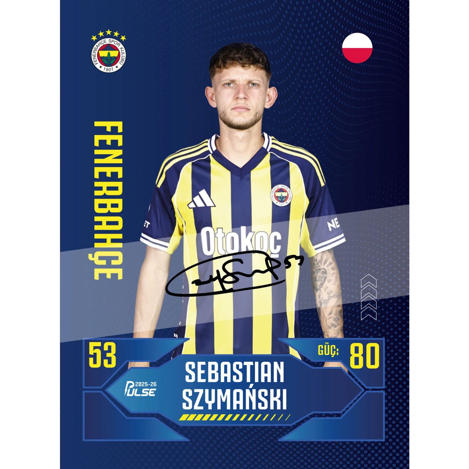 Jungengel Sammelkarte Fenerbahce 2025/2026 Saison FB Fußballkarten Spielerkarten 25/26, Offiziell lizenziertes Produkt, 10 Sammelkarten je Box