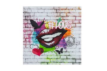 GILDE Gemälde Street Art Bilder Set Wow Music Love mehrfarbig Leinwand, Street Art (3 St), in einer Größe