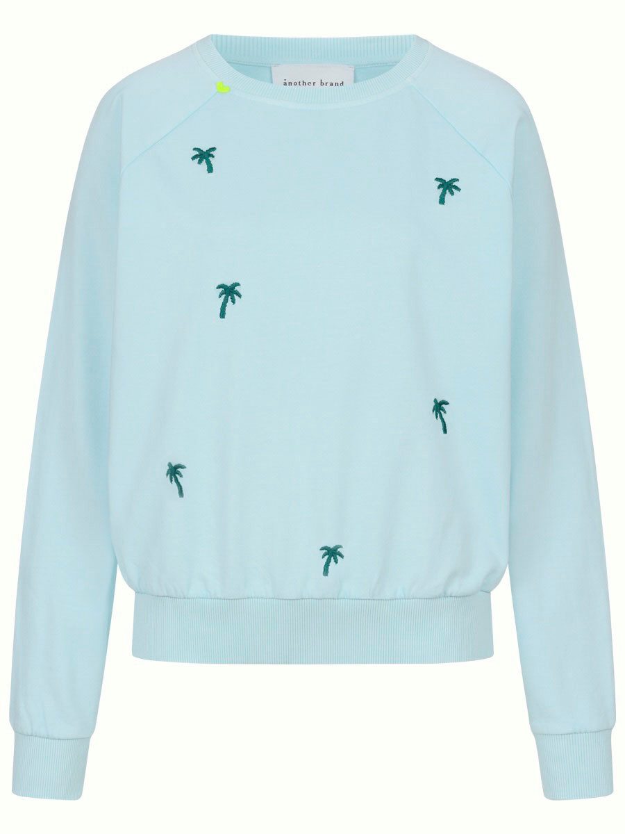 another brand Sweatshirt mit bestickten Palmen
