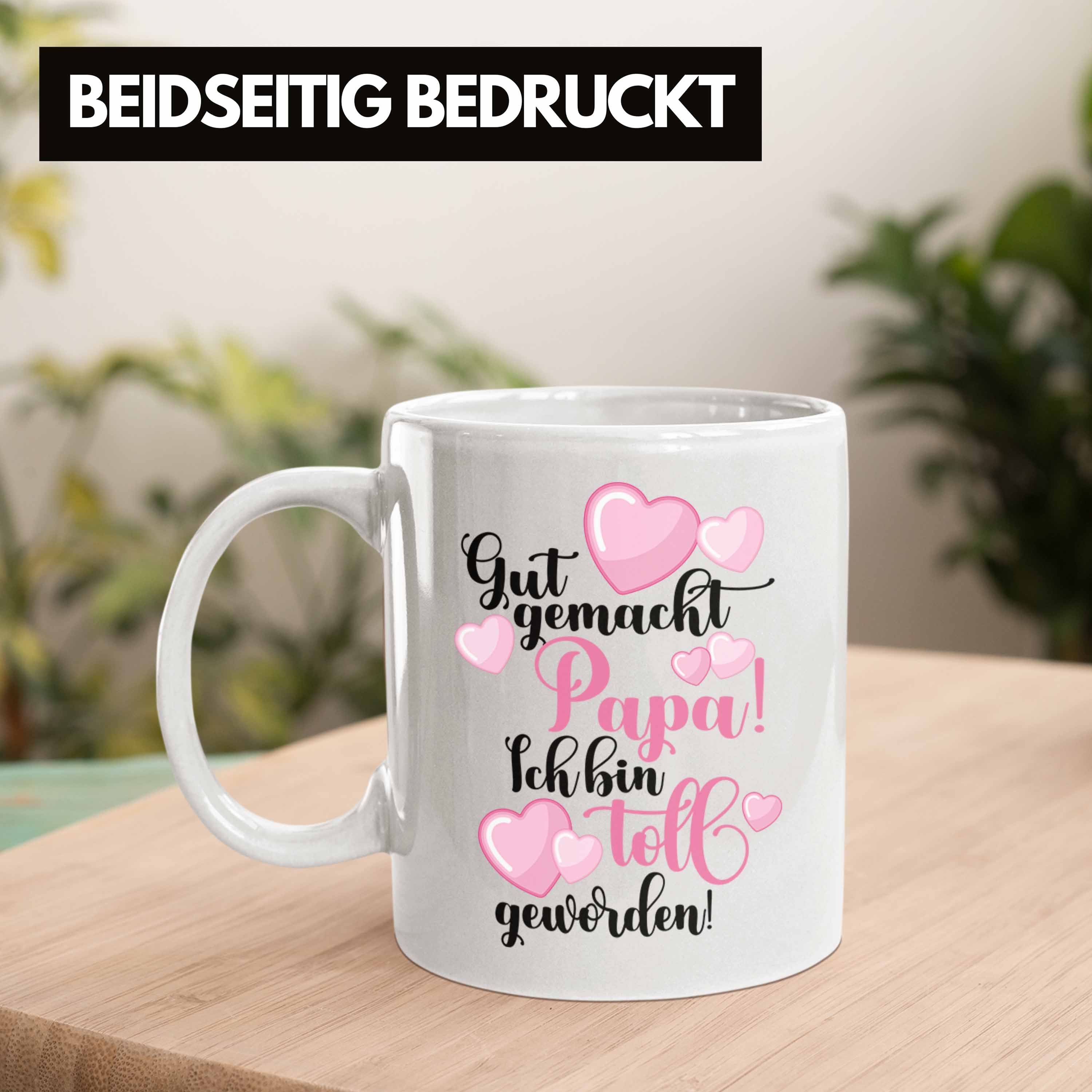 Trendation von Geschenke Vatertagsgeschenk Weiss Geschenk zum Papa Weihnachten Tasse Vater Tochter Vatertag Kaffeetasse - Lustig Trendation Tasse Geburtstag