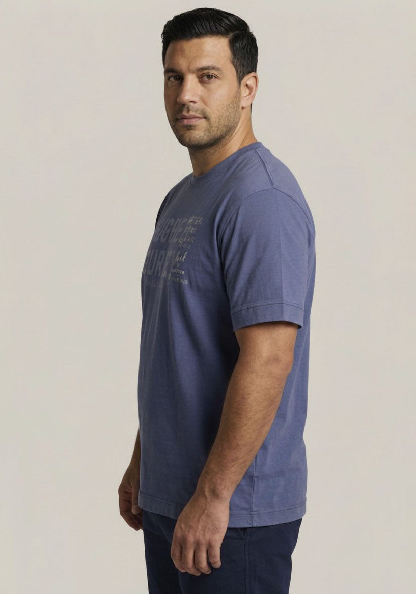 Man's World Plus Rundhalsshirt auch in Grosse Größen bis Gr. 7XL Ärmel-Fit Regular Fit, Kurzarm, mit Print, bedruckt, aus Single Jersey