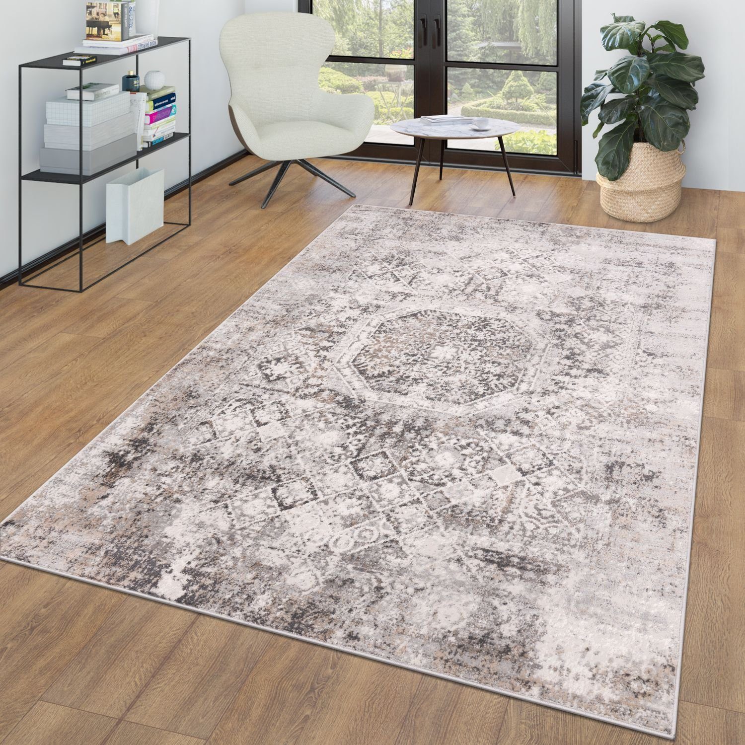 Teppich Wohnzimmer Teppich Kurzflor Abstraktes Design Modern, TT Home,  rechteckig, Höhe: 12 mm