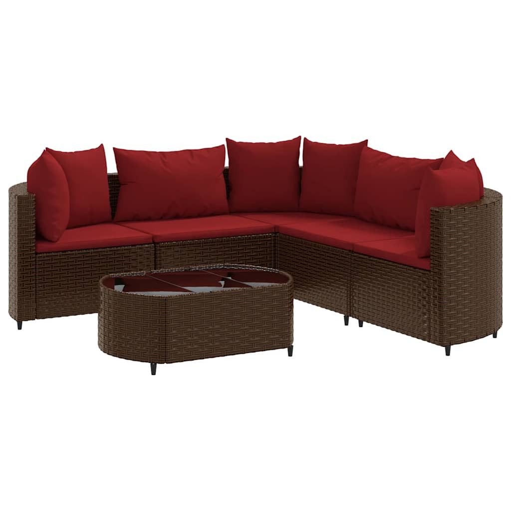 vidaXL Gartenlounge-Set 6-tlg. Garten-Sofagarnitur mit Kissen günstig online kaufen