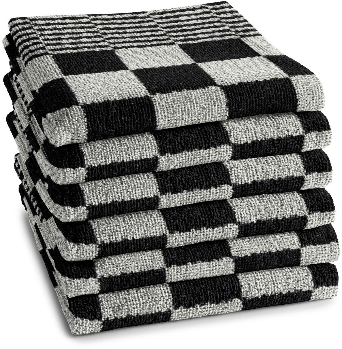 DDDDD Geschirrtuch DDDDD Küchentuch BBQ 50 x 55 (6er-Pack), (Packung, 6-tlg), schnell trocknend, 100% Baumwolle, kariert