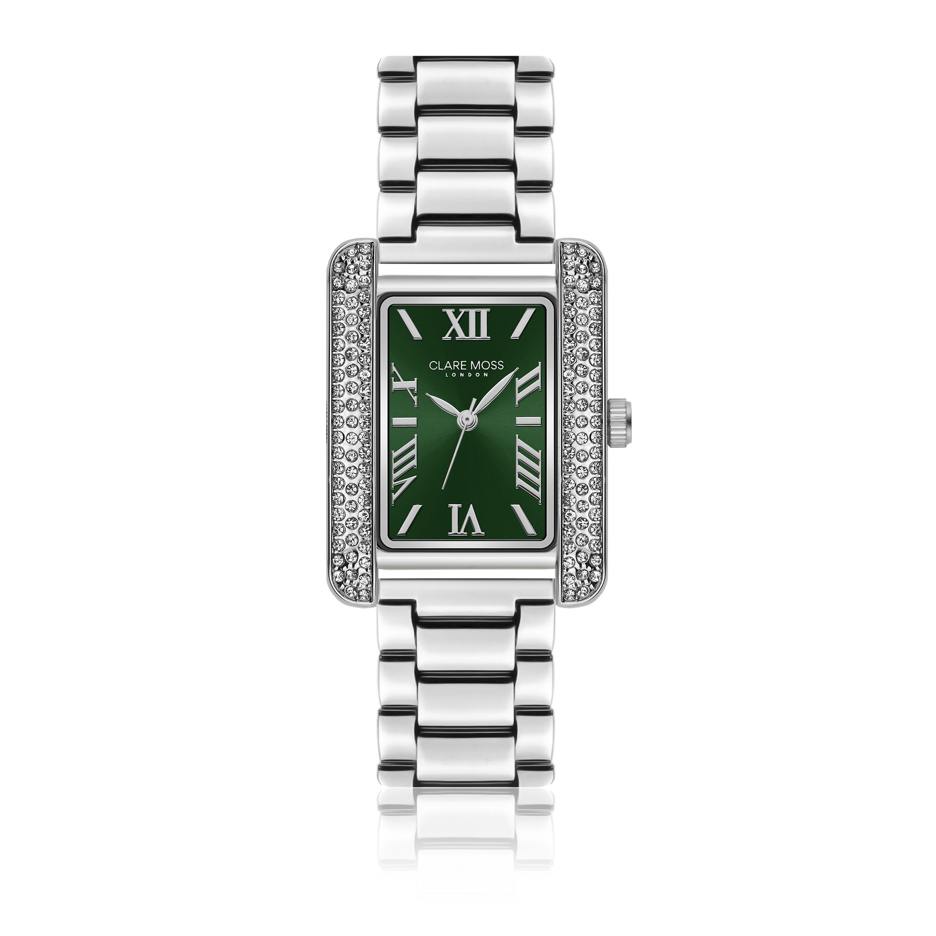 CLARE MOSS Quarzuhr CMC2-B058S Wimbledon-Silberkette