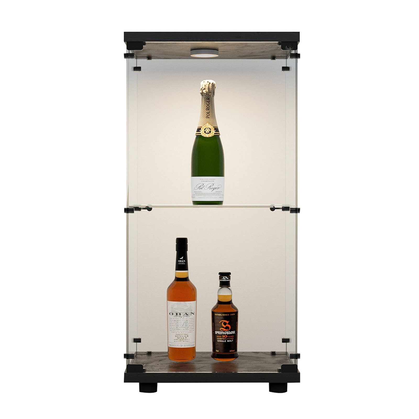 FUROKOY Glasvitrine Glas Standvitrinen, Drei/Zweifach-Vitrine aus günstig online kaufen