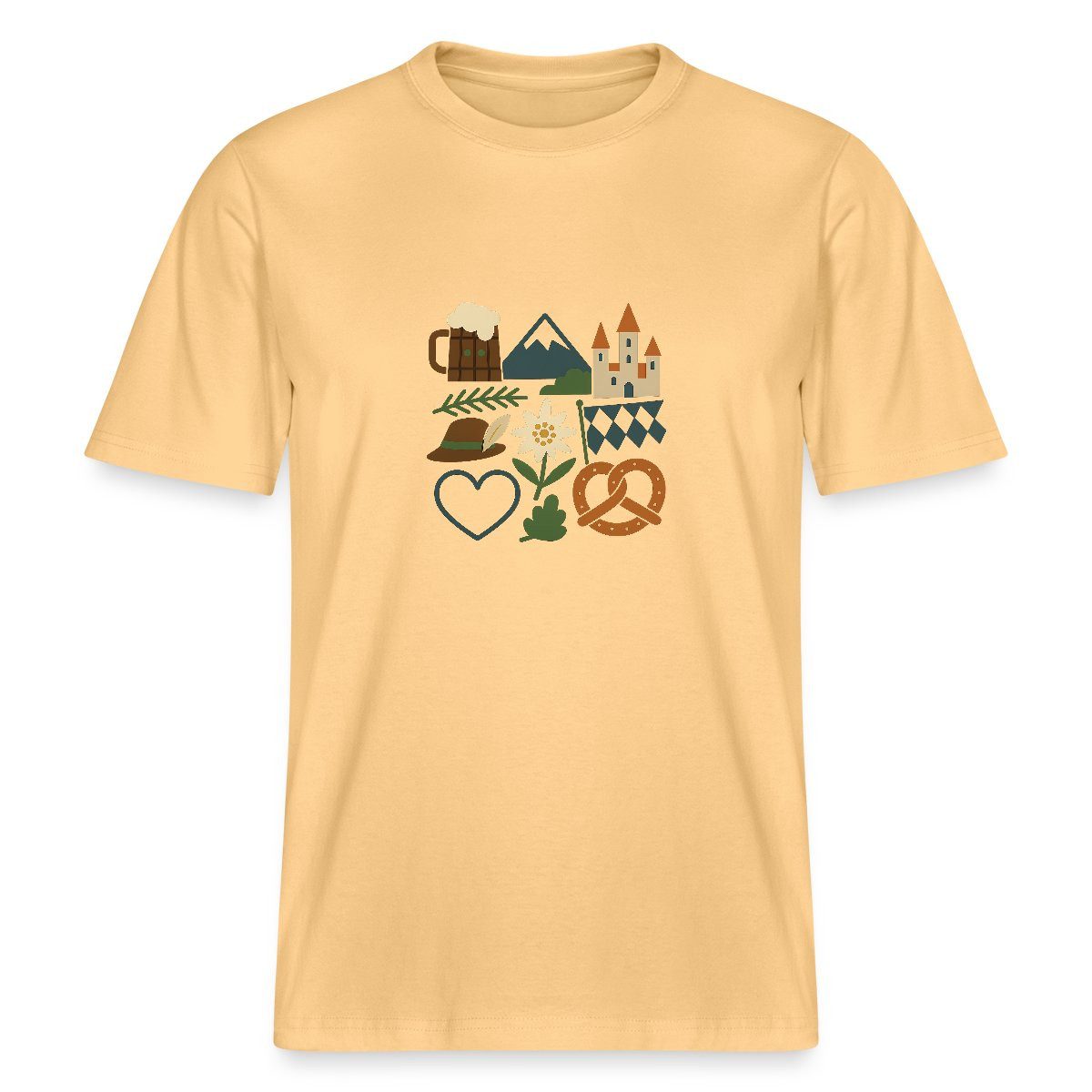 T-Shirt Bayern Volksfest Breze Edelweiß München Relaxed Fit Unisex T-Shirt