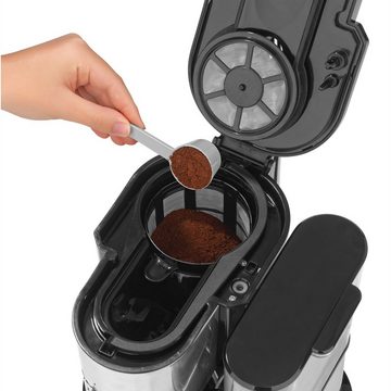 Barista Kaffeemaschine mit Mahlwerk, 1.2l Kaffeekanne, inkl. Glaskanne 1,2l