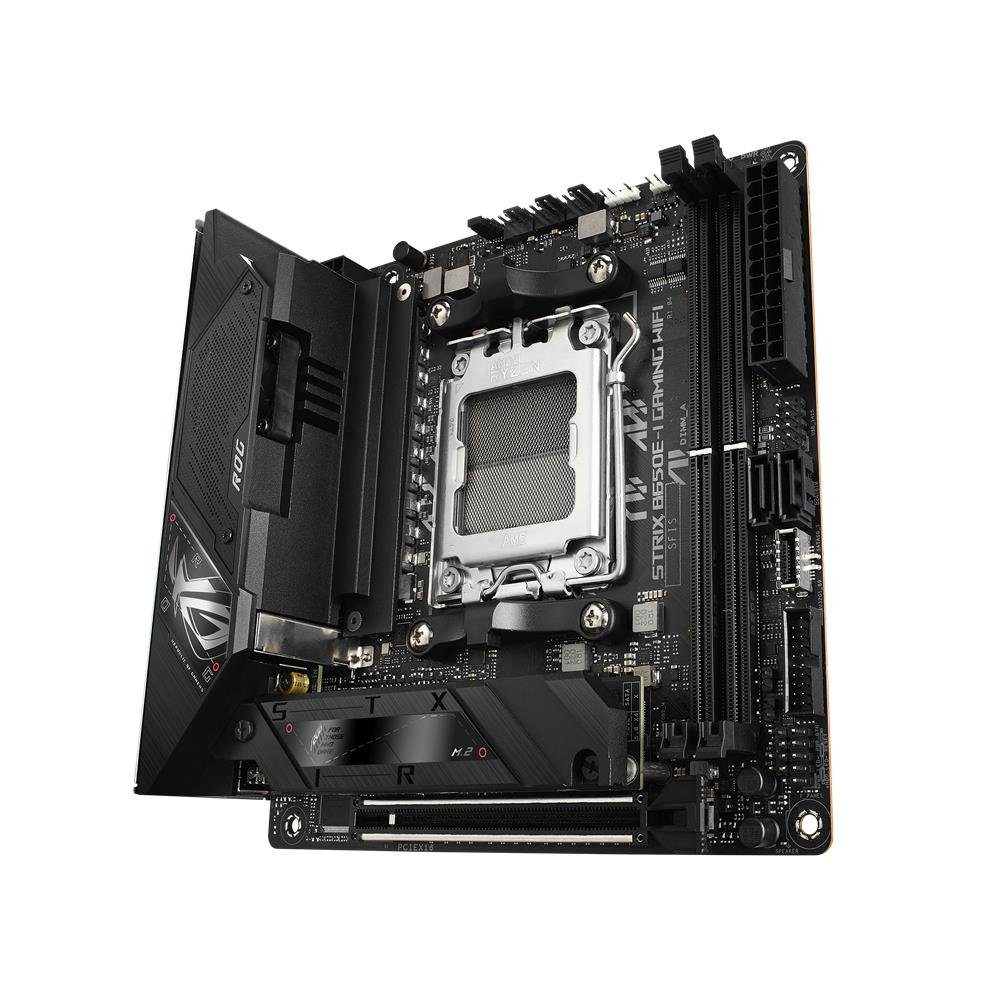 Asus ROG STRIX B650E-I Mainboard Aura Sync RGB-Beleuchtung, (GAMING WIFI Mainboard Sockel, 1-St., RAM 64 GB), HDMI, AMD, Ryzen 7000, Mini-ITX, DDR5 Speicher, US – Bild 4 von 5