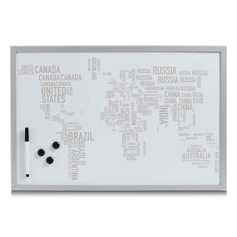 HTI-Living Memoboard Magnettafel Schreibtafel, (1 Magnettafel mit Magneten und Marker)
