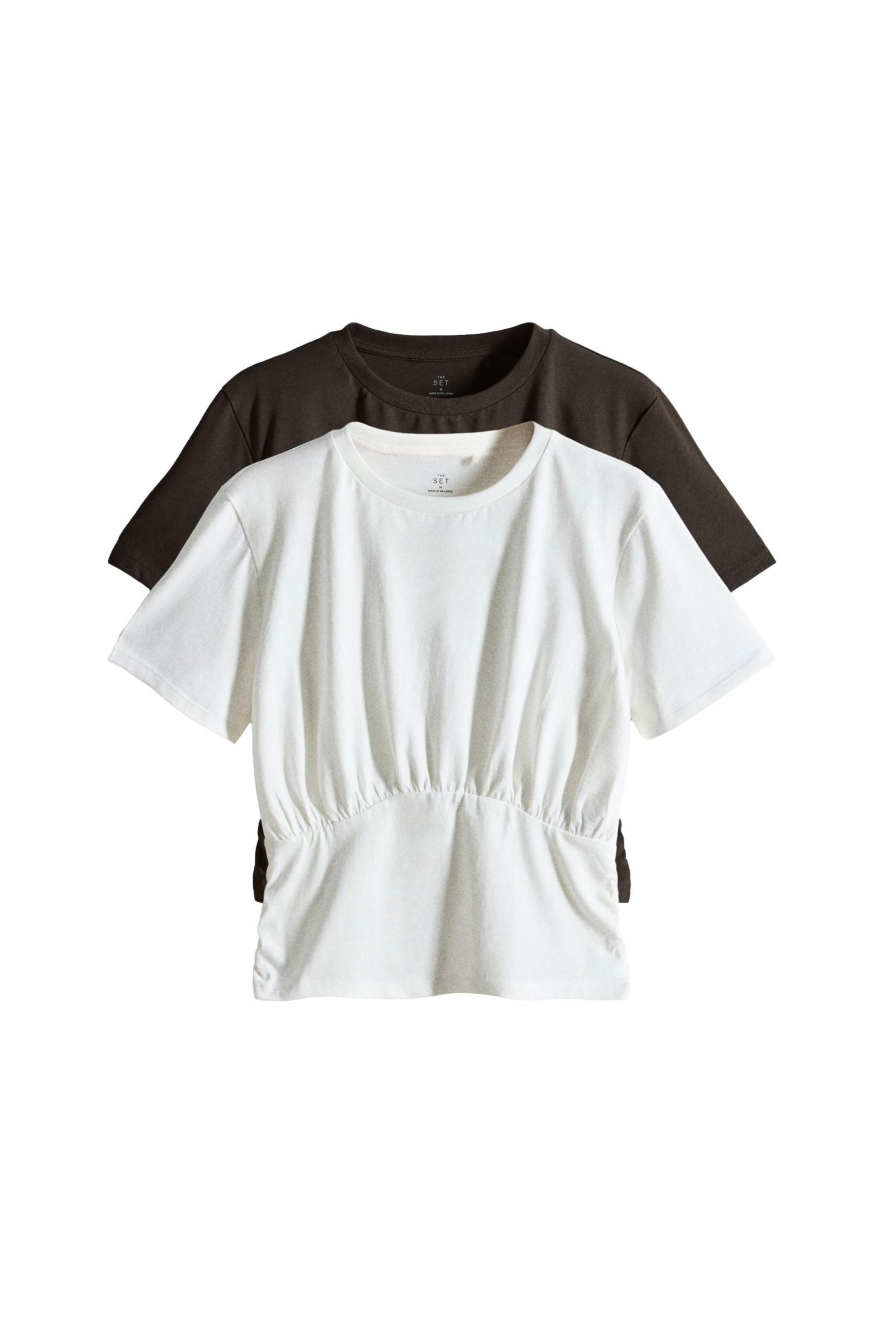 The Set T-Shirt The Set Oberteil mit Taillendetail, 2er-Pack (2-tlg)