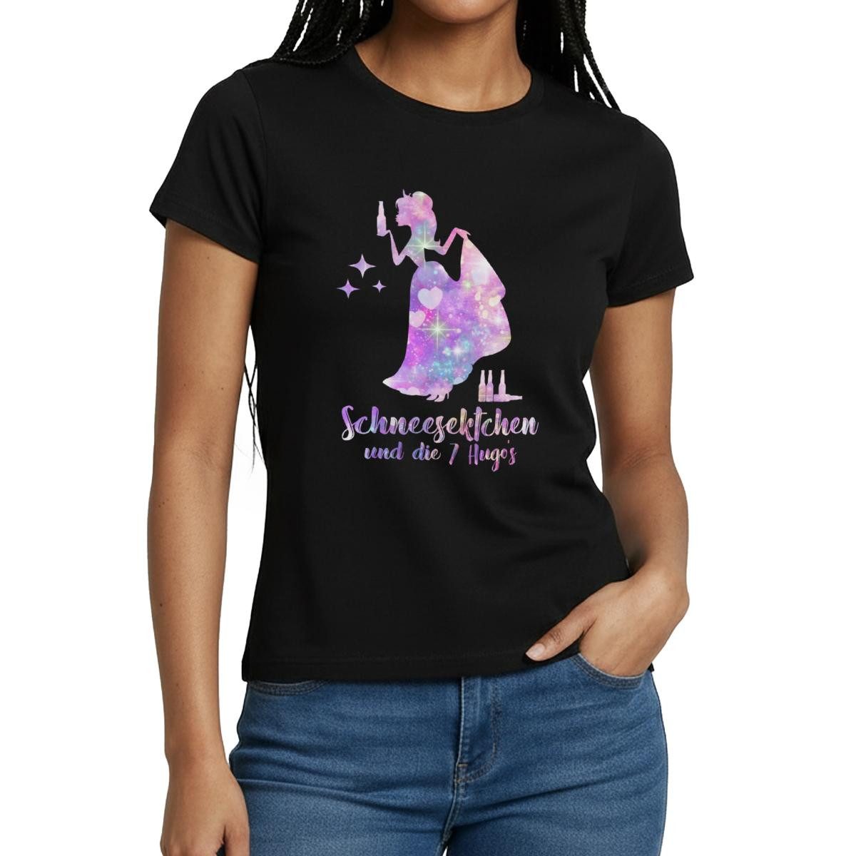 Spreadshirt T-Shirt Schneesektchen Und Die Sieben Hugos JGA Frauen T-Shirt günstig online kaufen