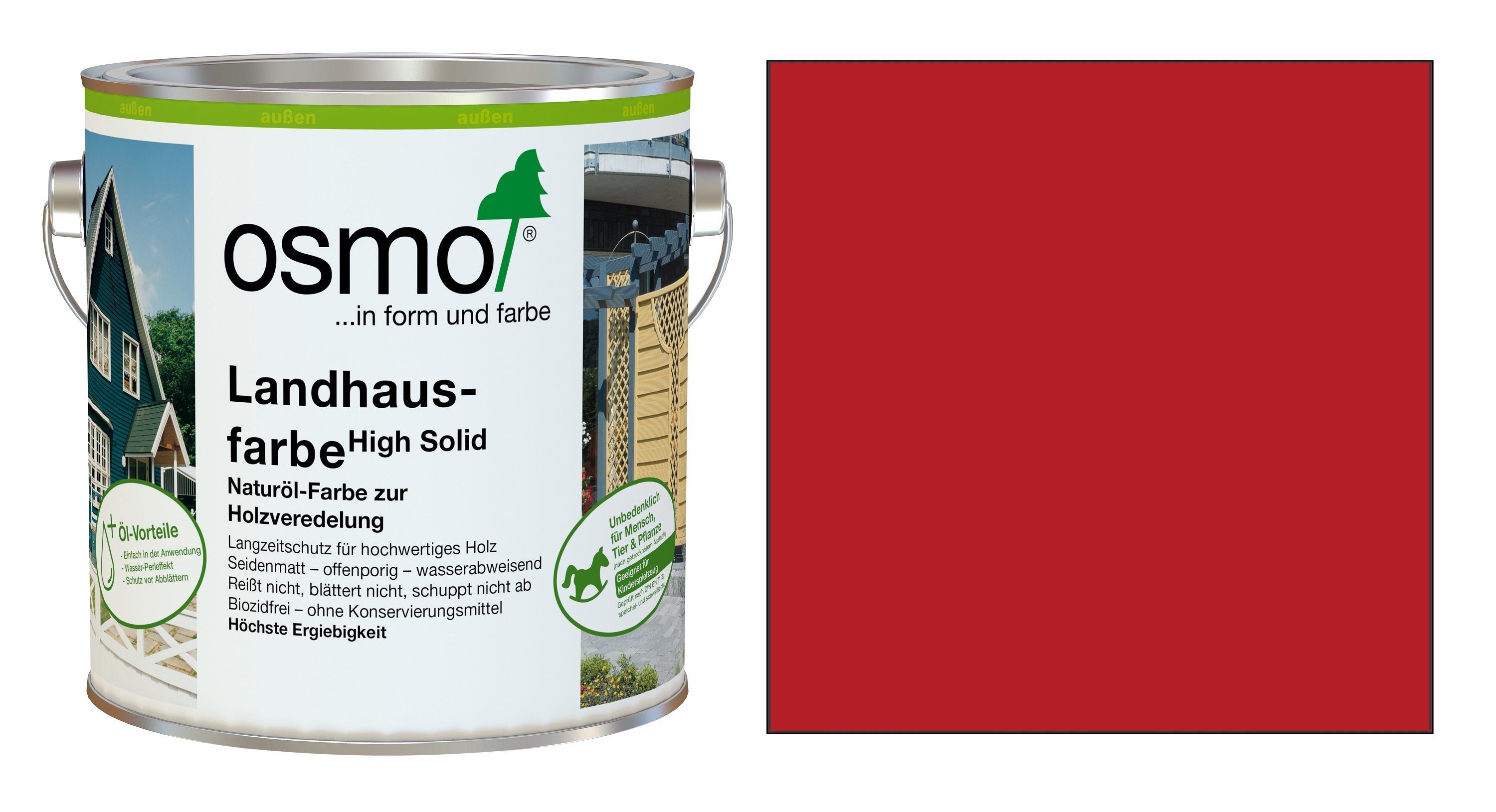 Osmo Holzöl OSMO 2311 Landhausfarbe Karminrot 2,5 Ltr