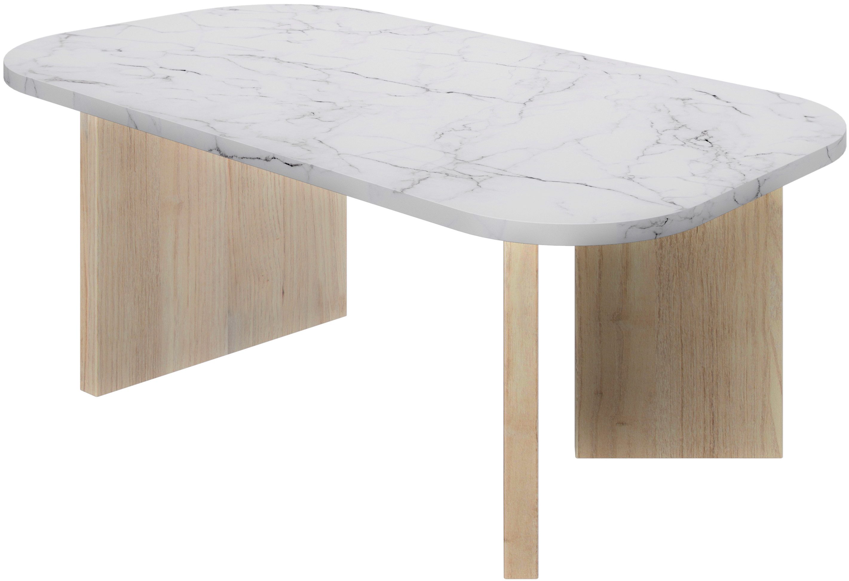 Gami Couchtisch Quartz, Couchtisch mit Marmor-optik Tischeplatte