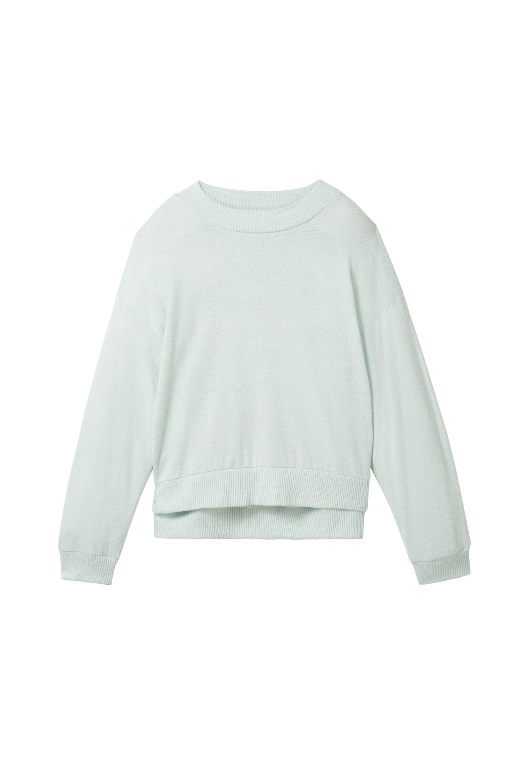 TOM TAILOR Sweatshirt Sweatshirt Pullover ohne Kapuze (1-tlg) günstig online kaufen