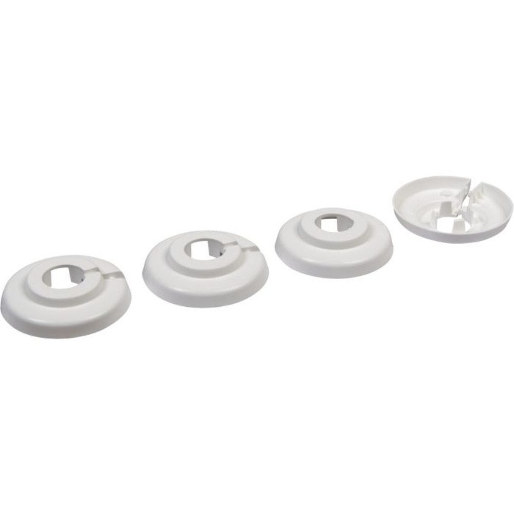 CORNAT Rosette Cornat T384007 Kunststoff Klemmrosetten, 15 mm, weiß