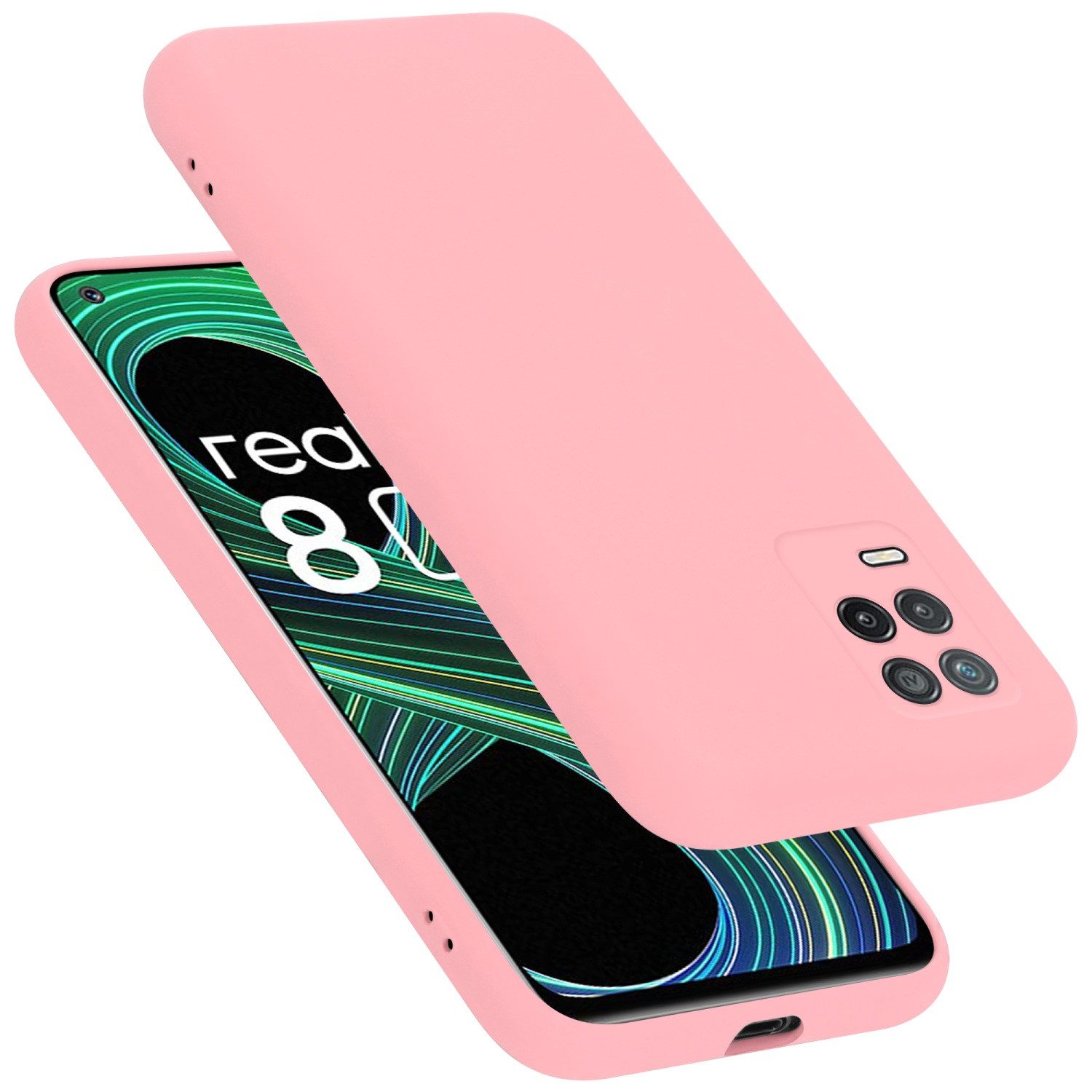 Cadorabo Handyhülle für Realme 8 5G / V13 / Q3 / Q3i / Narzo 30 5G Hülle Realme 8 5G / V13 / Q3 / Q3i / Narzo 30 5G, Flexible Hülle TPU Silikon Schutzhülle Back Cover Case