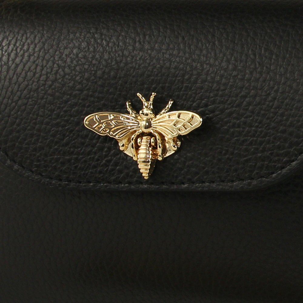 Toscanto Umhängetasche Toscanto Tasche schwarz Umhängetasche (Umhängetasche), Damen Leder Umhängetasche, schwarz ca. 19cm