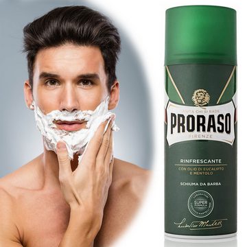 Sarcia.eu Rasierschaum Proraso Rinfrescante - Rasierschaum mit Menthol und Eukalyptus 100 ml