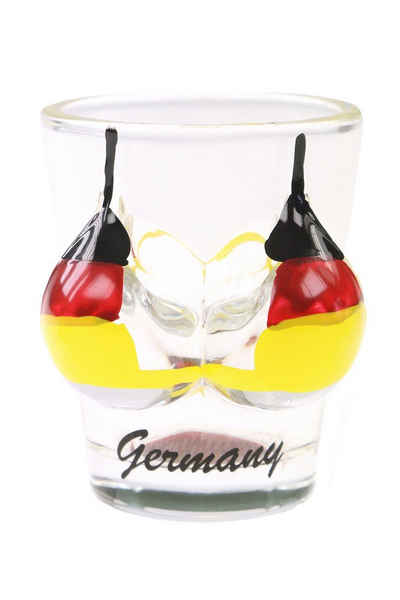 ELLUG Schnapsglas Schnapsglas mit Bikini als Deutschlandflagge "Germany", Höhe: 6cm, Füllmenge: 4cl/40ml