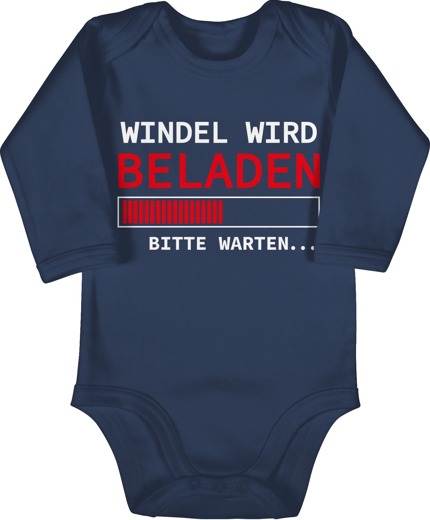 Shirtracer Shirtbody »Bitte warten Statement Sprüche Baby Bio Baby