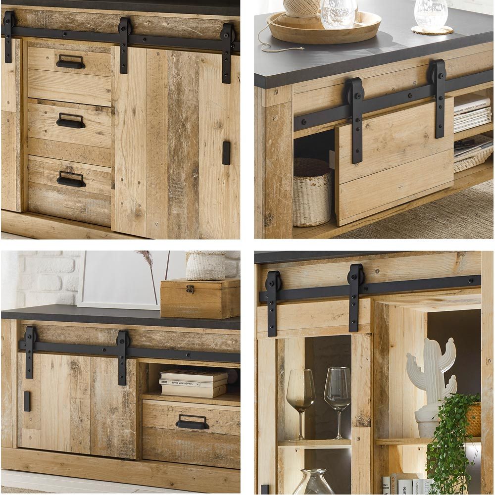 Lomadox Wohnzimmer-Set SHELTON-61, (Mega-Spar-Set, 6-St., 6-tlg), in Old St günstig online kaufen