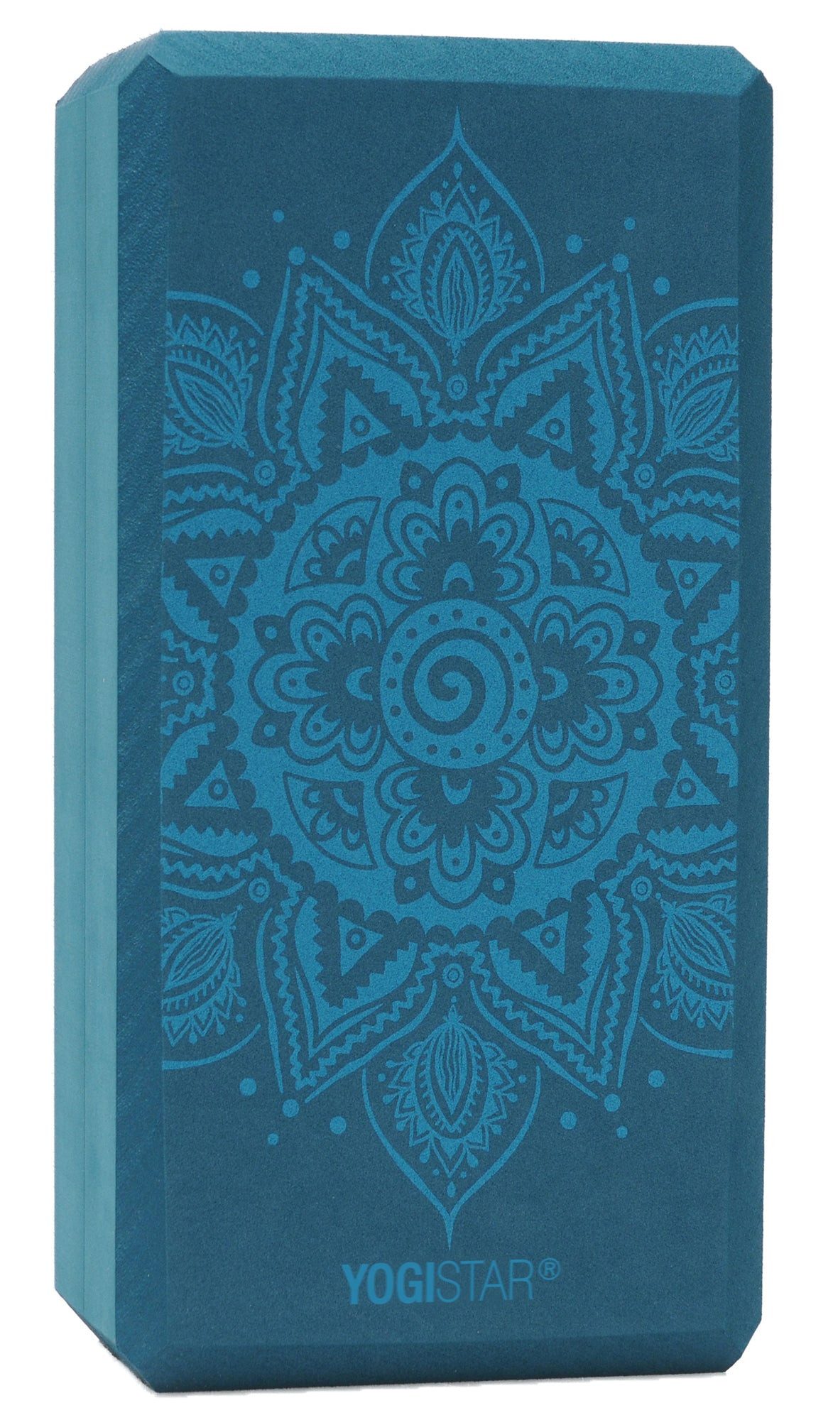 Yogistar Yogablock Yogablock yogiblock® basic - art collection - spiral mandala - petrol, (Standard, 1-tlg., Standard), Spiral-Mandala symbolisiert schöpferische Kraft des Universums