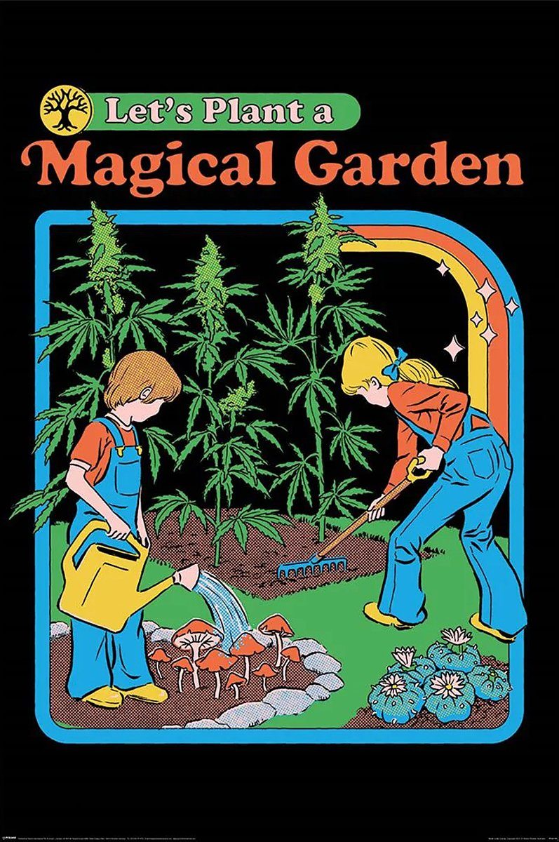PYRAMID Poster Steven Rhodes Poster Let's Plant A Magical Garden 61 x 91,5 cm