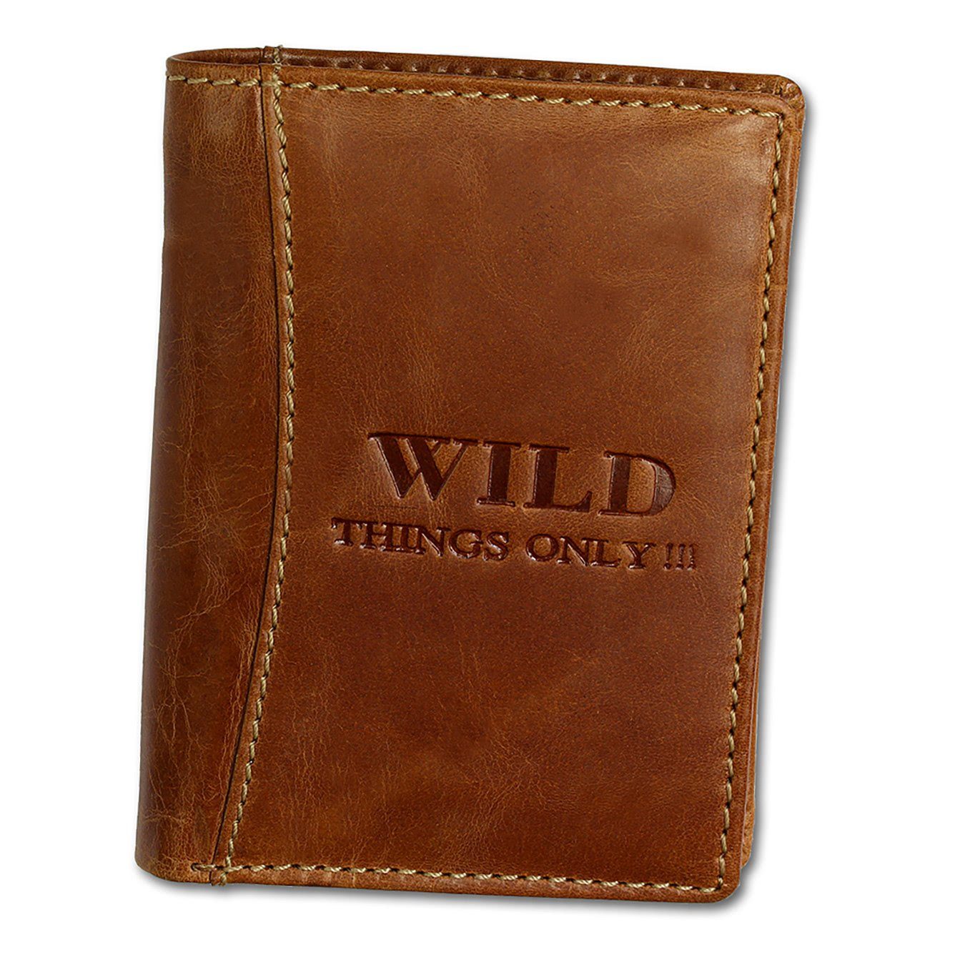 Wild Things Only !!! Geldbörse »OPJ100O Wild Things Only Unisex  Brieftasche« (Portemonnaie), Herren, Damen Portemonnaie Echtleder Größe ca.  9,5cm, braun online kaufen | OTTO