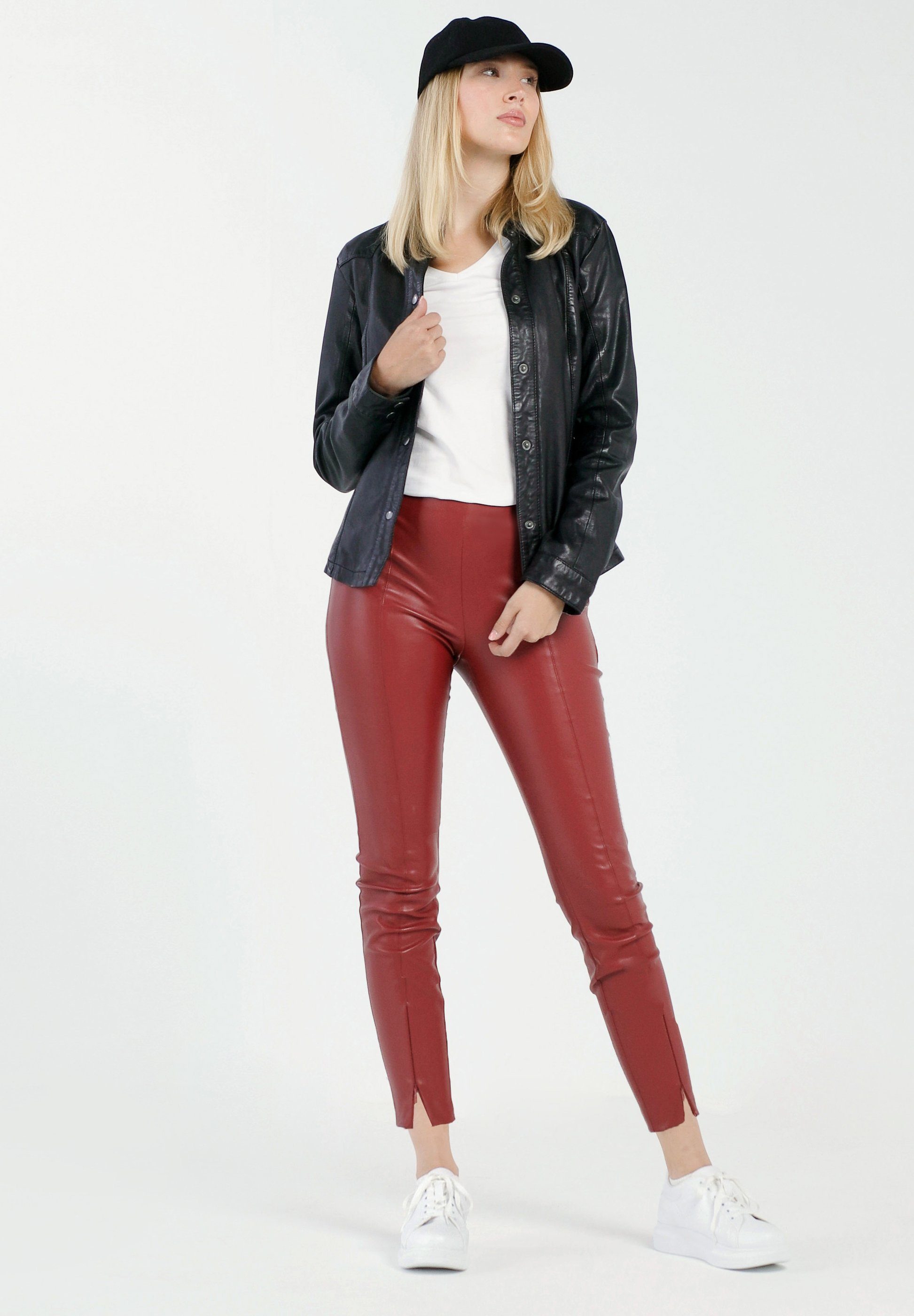 CBL Lederjacke MQ-43602 mit figurbetonter Passform günstig online kaufen