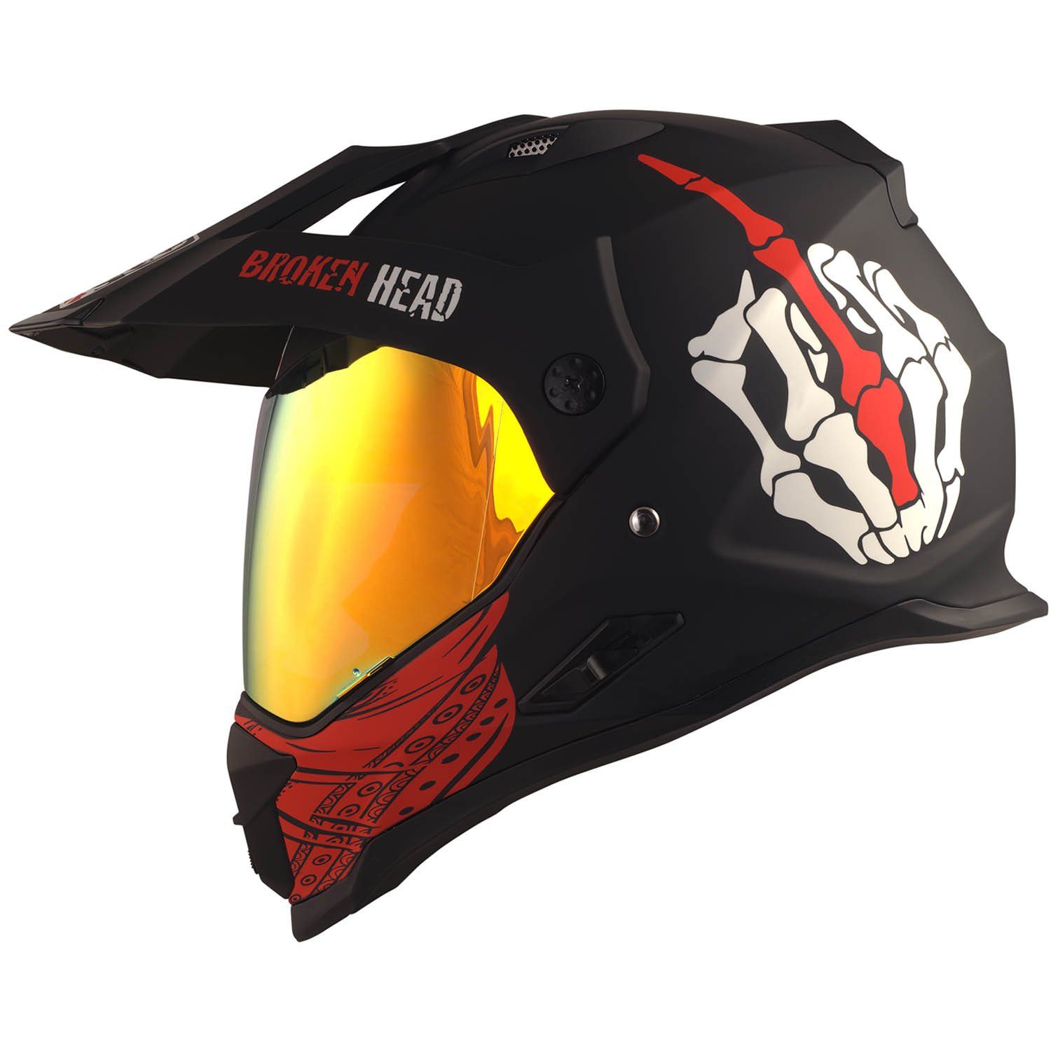 Motorradhelm Street Rebel rot