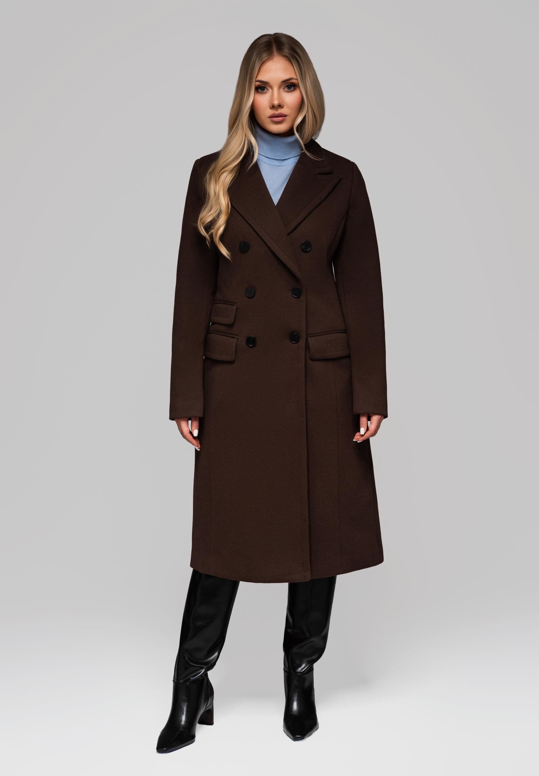 OMBRE Wintermantel Eleganter Damen-Mantel