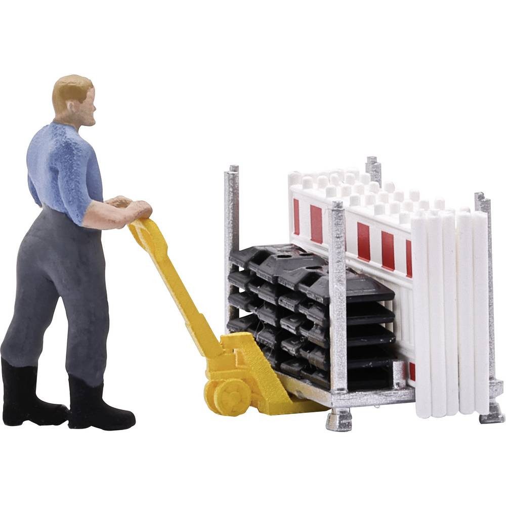 Busch Modelleisenbahn-Figur H0 Action Set: Schrankenzaun-Transport 79897