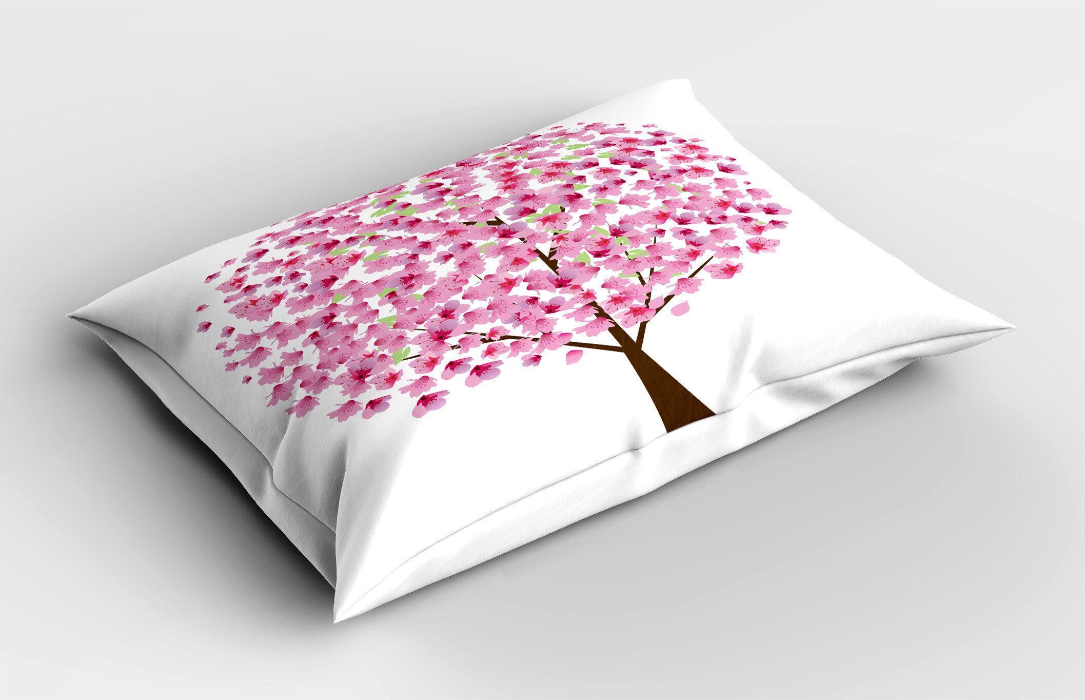 Einfache Kissenbezüge (1 Blumen Kirschbaumblüte Stück), Abakuhaus Dekorativer Gedruckter King Size Standard Kissenbezug,