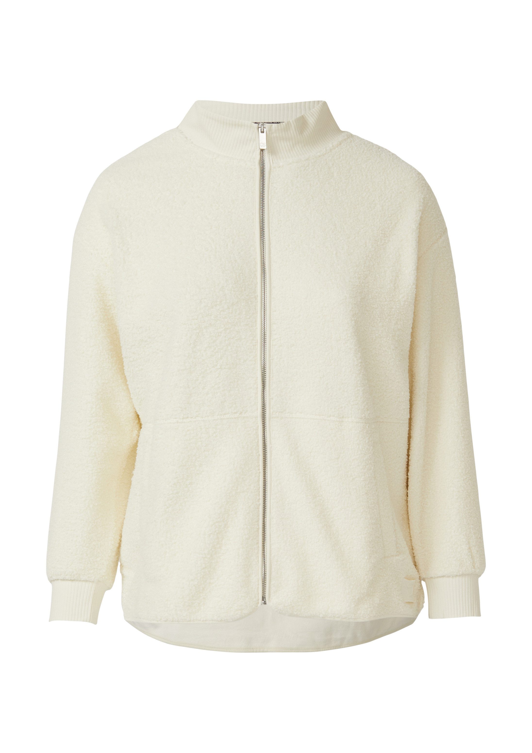 QS Sweatjacke Sweatshirt Teddyjacke