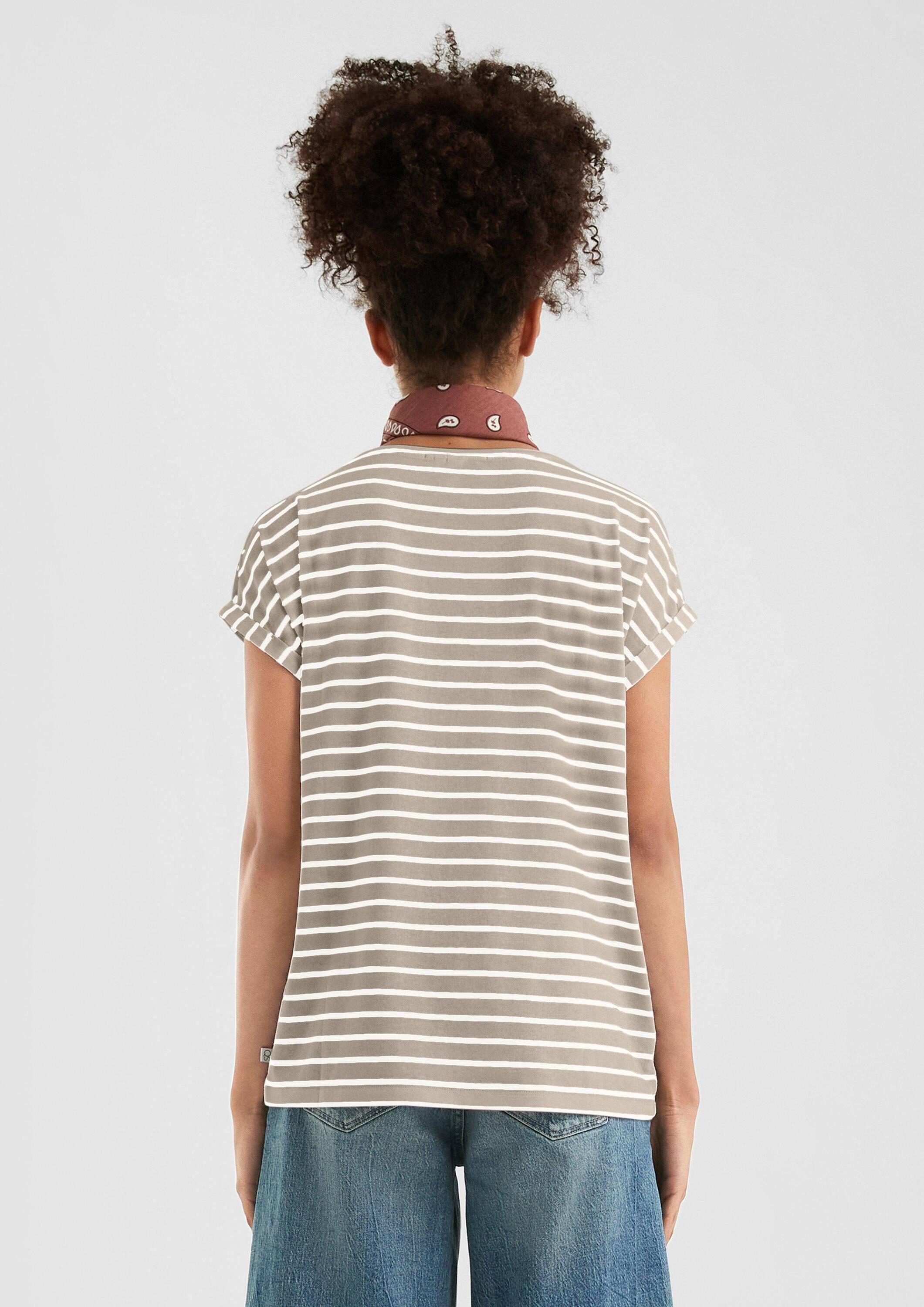 QS Kurzarmshirt T-Shirt Locker geschnittenes T-Shirt aus Modalmix günstig online kaufen