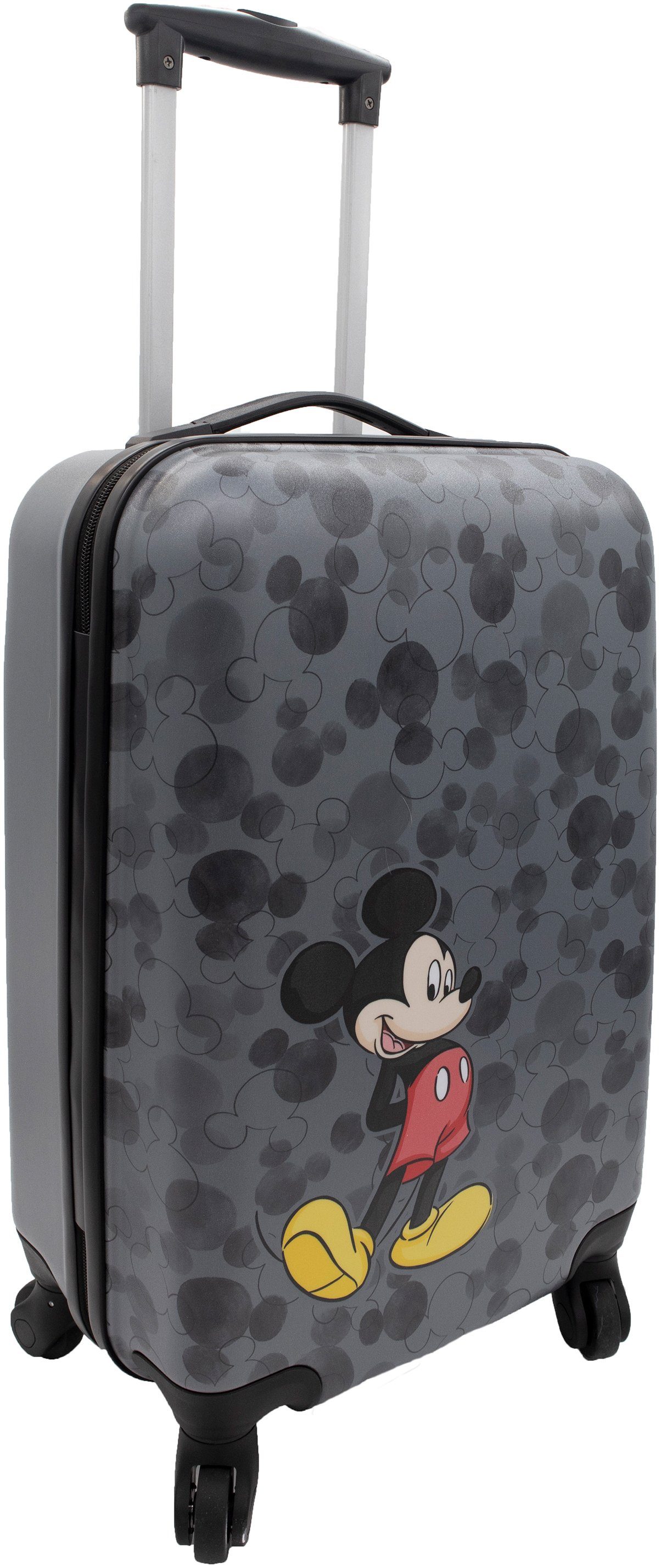 Mickey Mouse, 56 cm, Hartschalen-Trolley mit UNDERCOVER 4 Rollen, TSA-Zahlenschloss