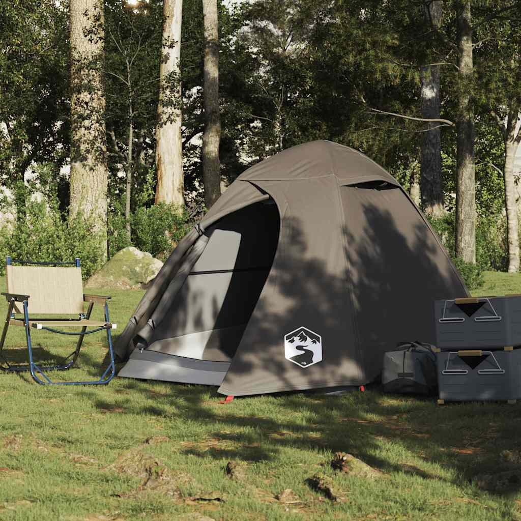 vidaXL Kuppelzelt Kuppel-Campingzelt 2 Personen Braun günstig online kaufen