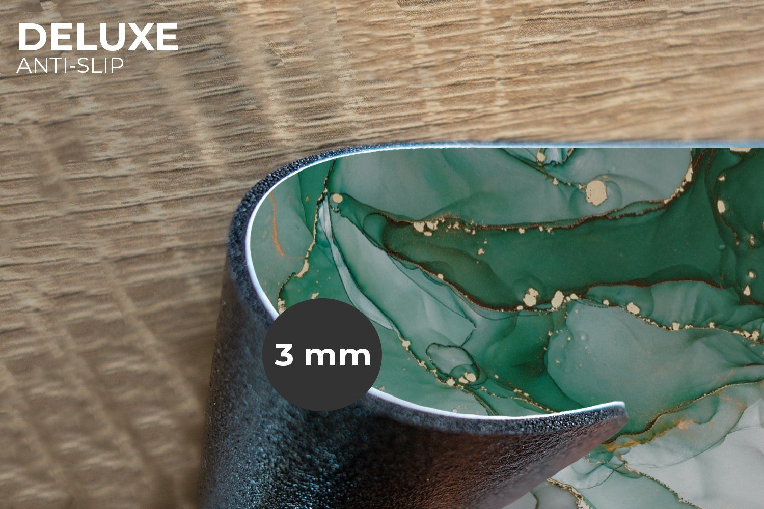 MuchoWow Platzset Gold - Marmor - Grün - Luxus - Marmoroptik/print - Grau, günstig online kaufen