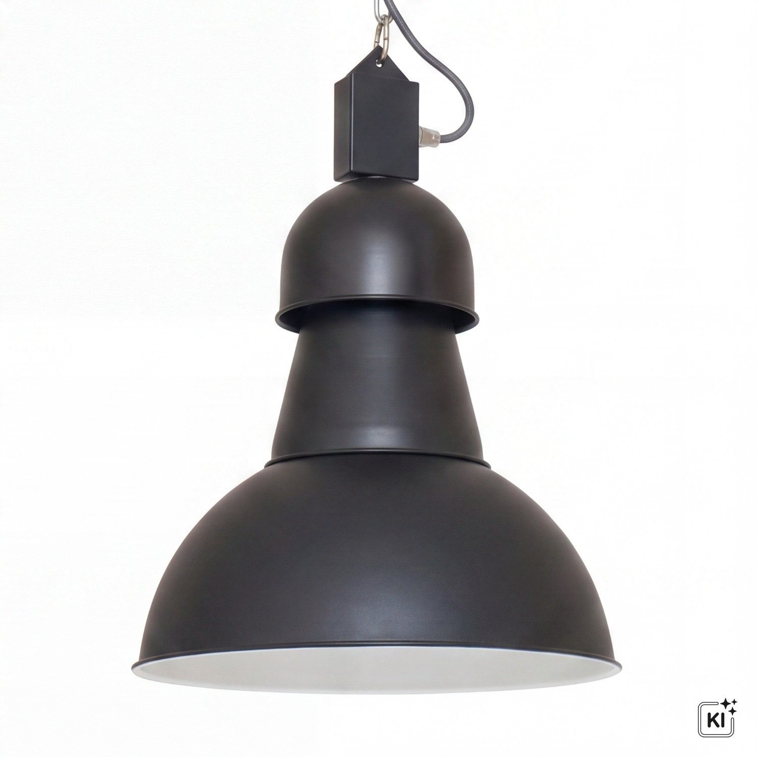 Licht-Erlebnisse Pendelleuchte INDUSTRIE, ohne Leuchtmittel, Schwarze Hängelampe Loft Indutrie Stil vintage Pendelleuchte Lampe